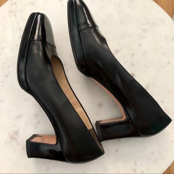 Ferragamo Black Block Heels - Picture 3 of 7